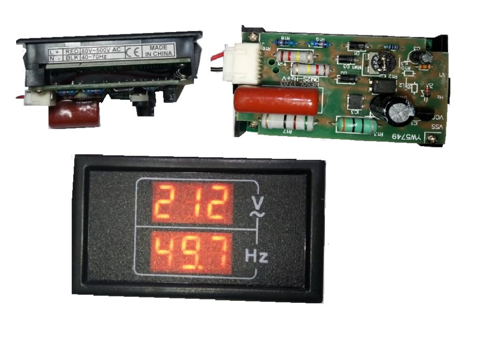 Digital AC Meter VOLT&Frequency 300V 40-70Hz
Operating voltage: AC 50 ~ 300V
Voltmeter Ammeter Red display 