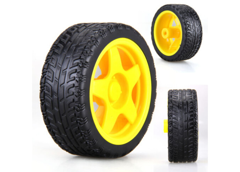 Plastic Tire Wheel 65x26mm for Arduino 1.Pc 