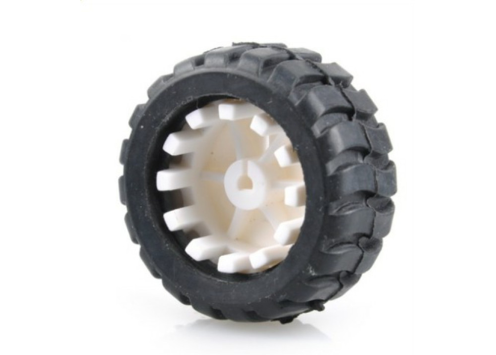 Rubber  Tire Wheel 42x18.7mm for Arduino 1.Pc 