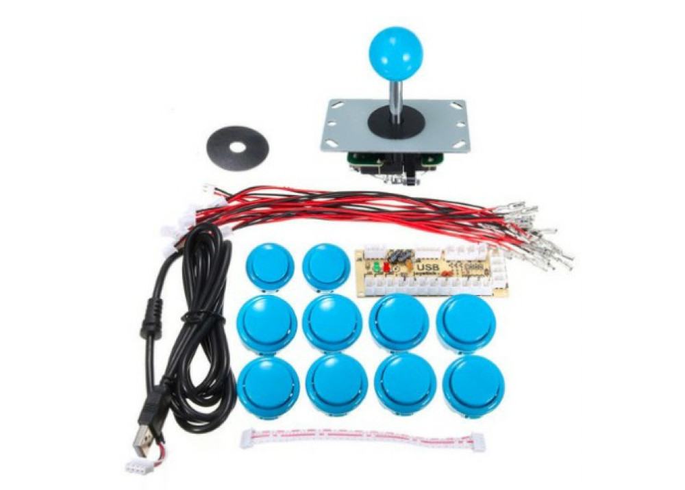 DIY Arcade Game Controller USB Joystick Kit-Blue 