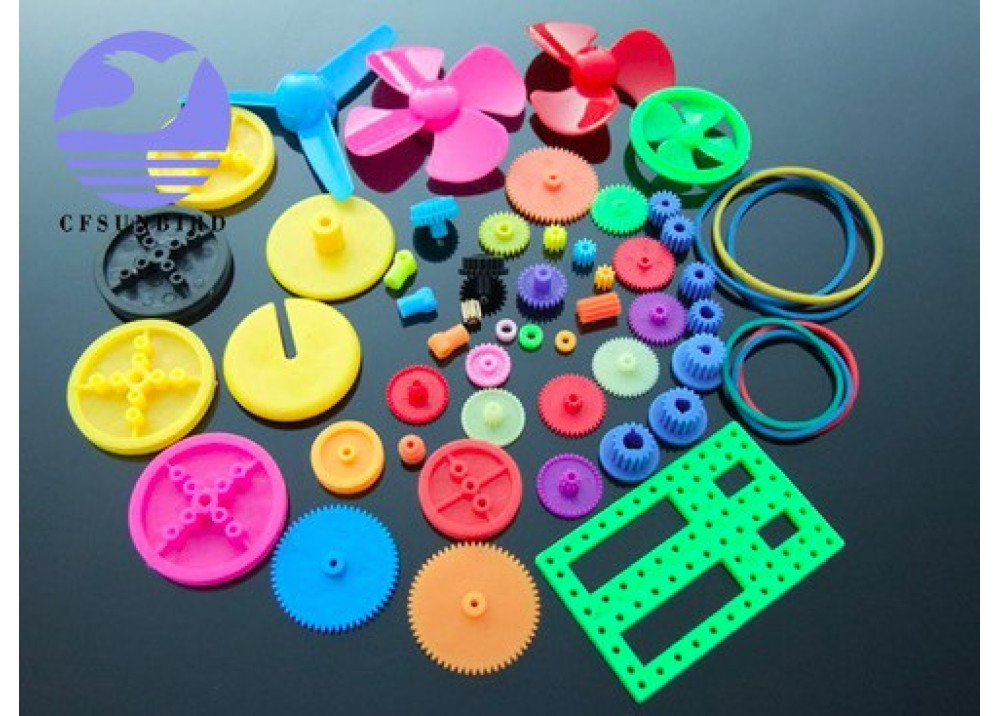 Colorful, DIY 55 kinds of color plastic gear package, transmission toy car, gear motor, motor gear 