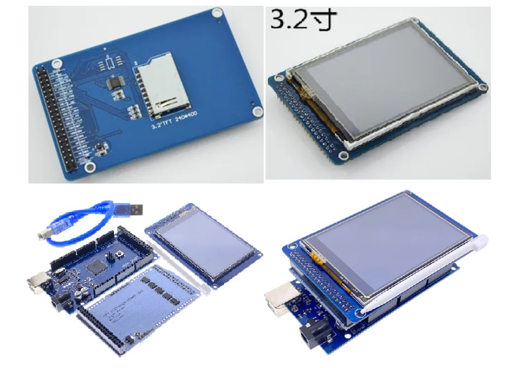 TFT-320QDT-9341 LCD ILI9341 Touch Screen Module 
For  3.2.Inch 320X240
Pinout With Shield For Arduino Mega 