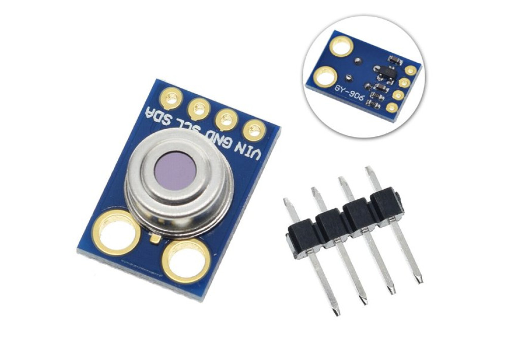 Temperature Sensors Integrated Infrared MLX90614 GY-906 Module
MLX90614 GY-906 Contactless IR Infrared Thermometer Sensor Module Serial for Arduino 