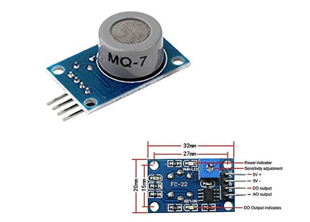Carbon Monoxide Sensor Module CO Checker Detects Gas Sensor Module for Arduino 