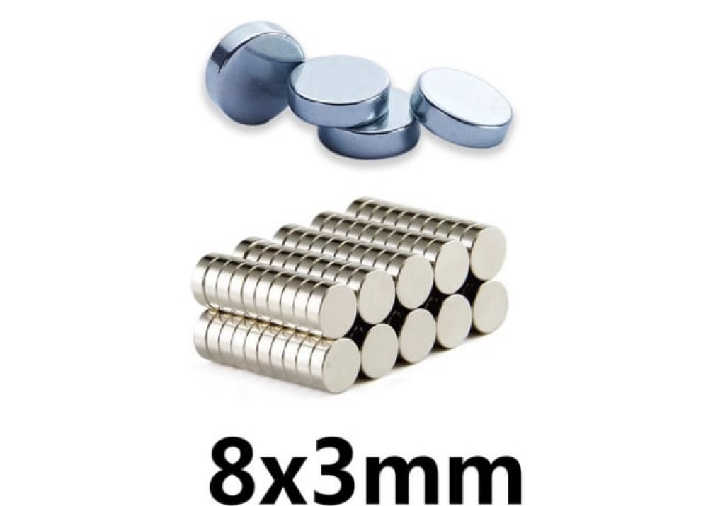 Super Strong Round Ring Magnets  8x3mm 