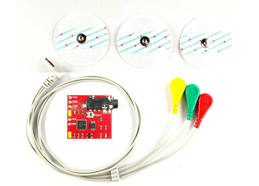 DIY EMG Muscle Signal Sensor Kit With Professional EMG Cable 