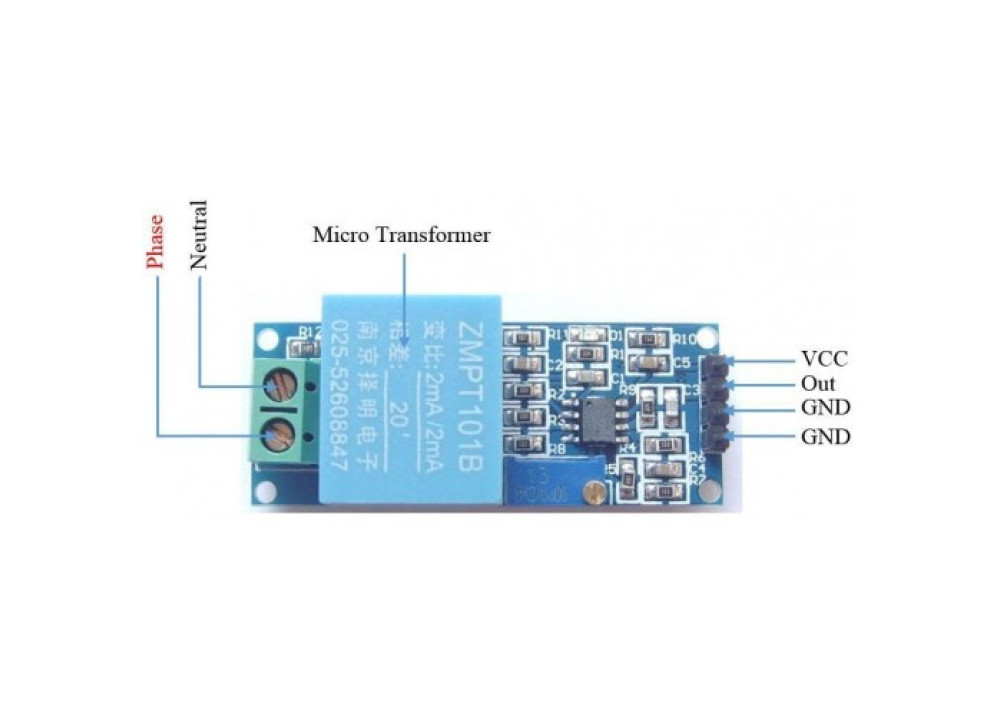 Single Phase Voltage Sensor ZMPT101B 250vac Module for Arduino 
