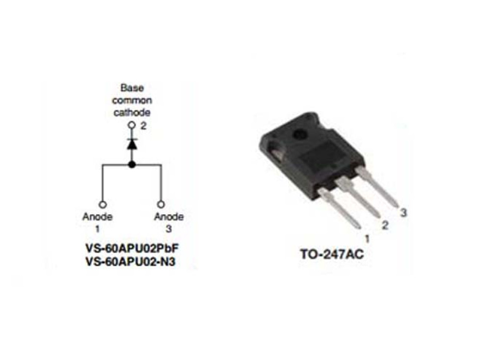 DIODE 60APU02 UFAST 200V 60A 35ns TO-247AC-3 