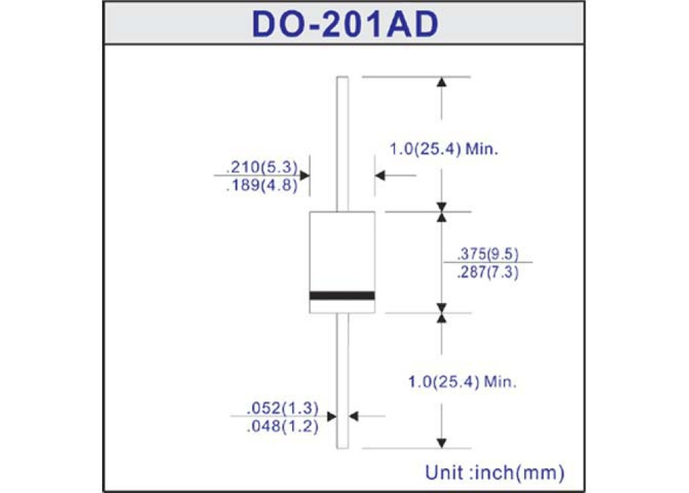 Diode BY399 800V 3A 500ns DO-201AD 