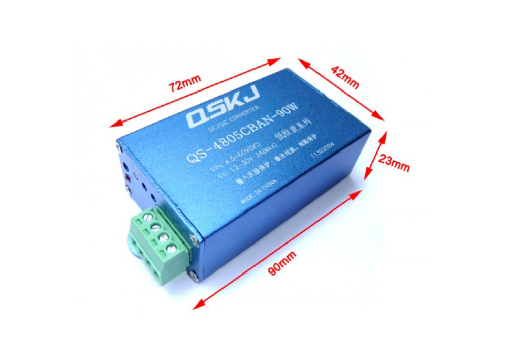 DC-DC Buck Converter  90W  IN 4.5~60V OUT 30~1.2
QS-4805CBAN-90W 
