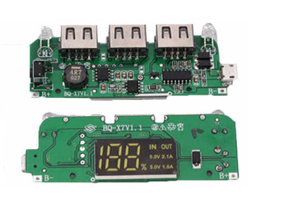 Power Bank Module Module-BQ-X7V2.0 5V 2.1A 3USB
 Lithium Battery Charger Module 7X 2.1A 52V 