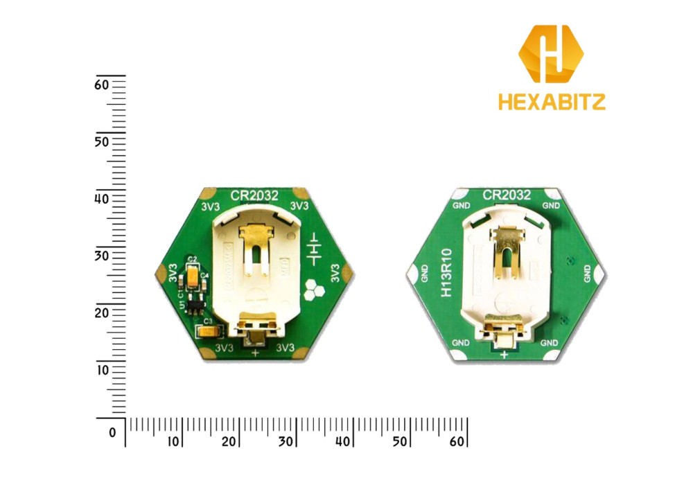HEXABITZ Moudule Dual Coin Cell CR2032 Battery Holders In-series 