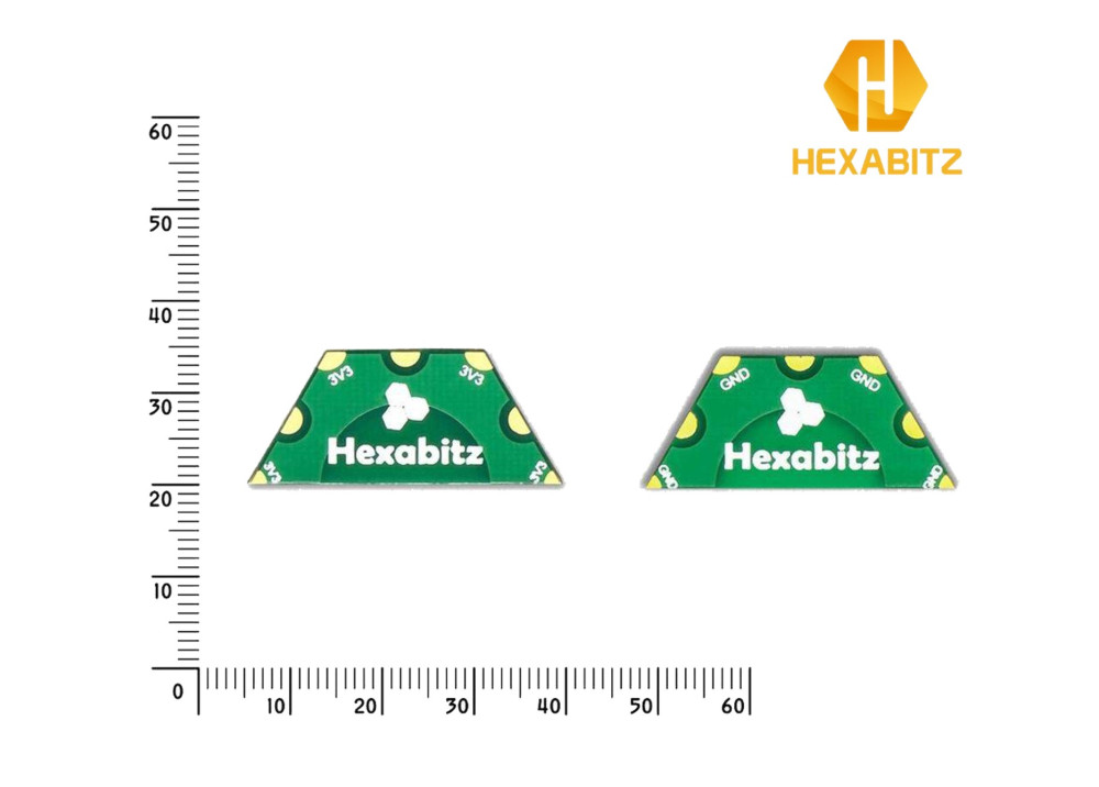 HEXABITZ Moudule M2/M2.5/M3/M4 Mounting Hole - Half hexagon 
