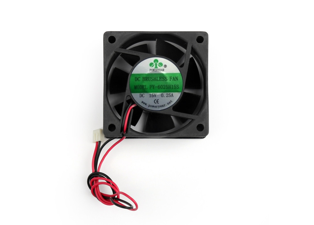 BRUSHLESS DC FAN PY-6025H15S 15V 2WIRE  60X60X25mm 